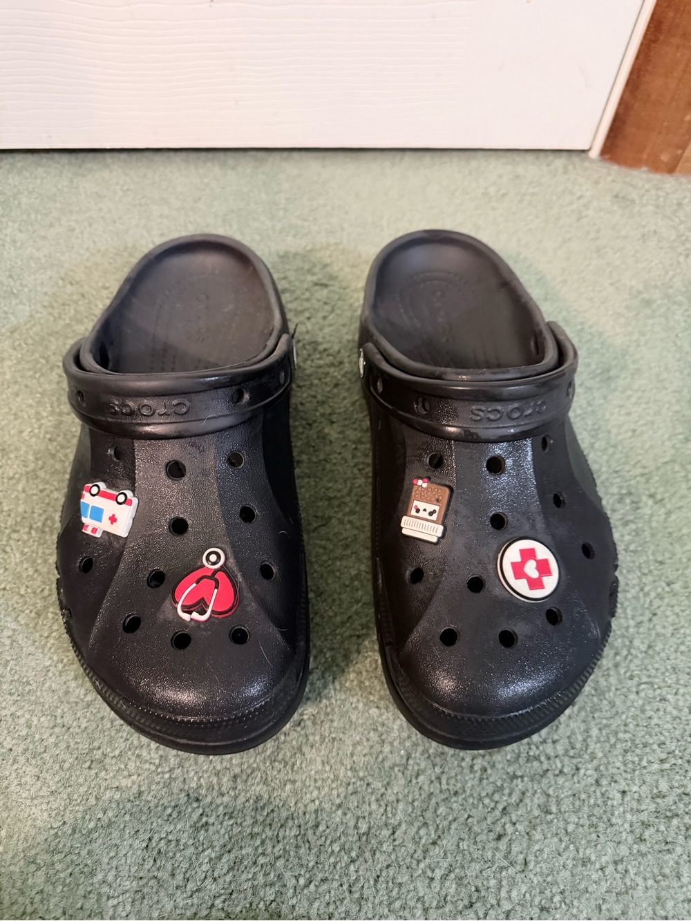 CROCS Kids' Classic Clog in Black with Fun Jibbitz